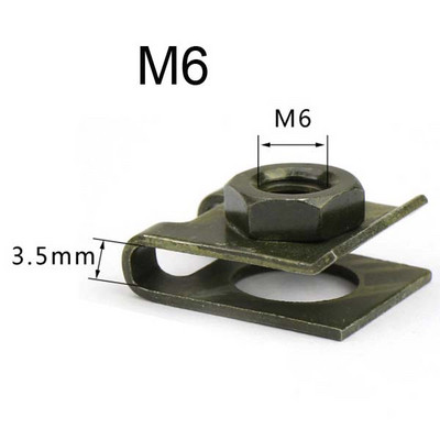 Pachet de 10 buc. Mașină Motocicletă Scooter ATV Moped E-bike Capac din plastic Suport metalic 6mm 5mm Clipuri tip U cu piuliță M6 M5