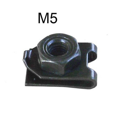 Pachet de 10 buc. Mașină Motocicletă Scooter ATV Moped E-bike Capac din plastic Suport metalic 6mm 5mm Clipuri tip U cu piuliță M6 M5