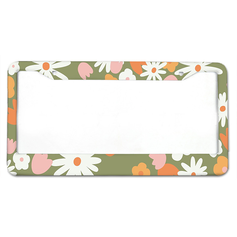 Ploomiõie muster Ameerika standardne alumiiniumsulamist auto numbrimärgi kate autotarvikud veekindel numbrimärgi kate