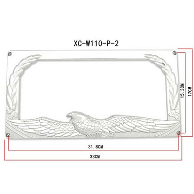 5 numbrimärgi raami stiili Eagle Skull Flame Scorpion plastist numbrimärgi raam, mis sobib USA eeskirjadega