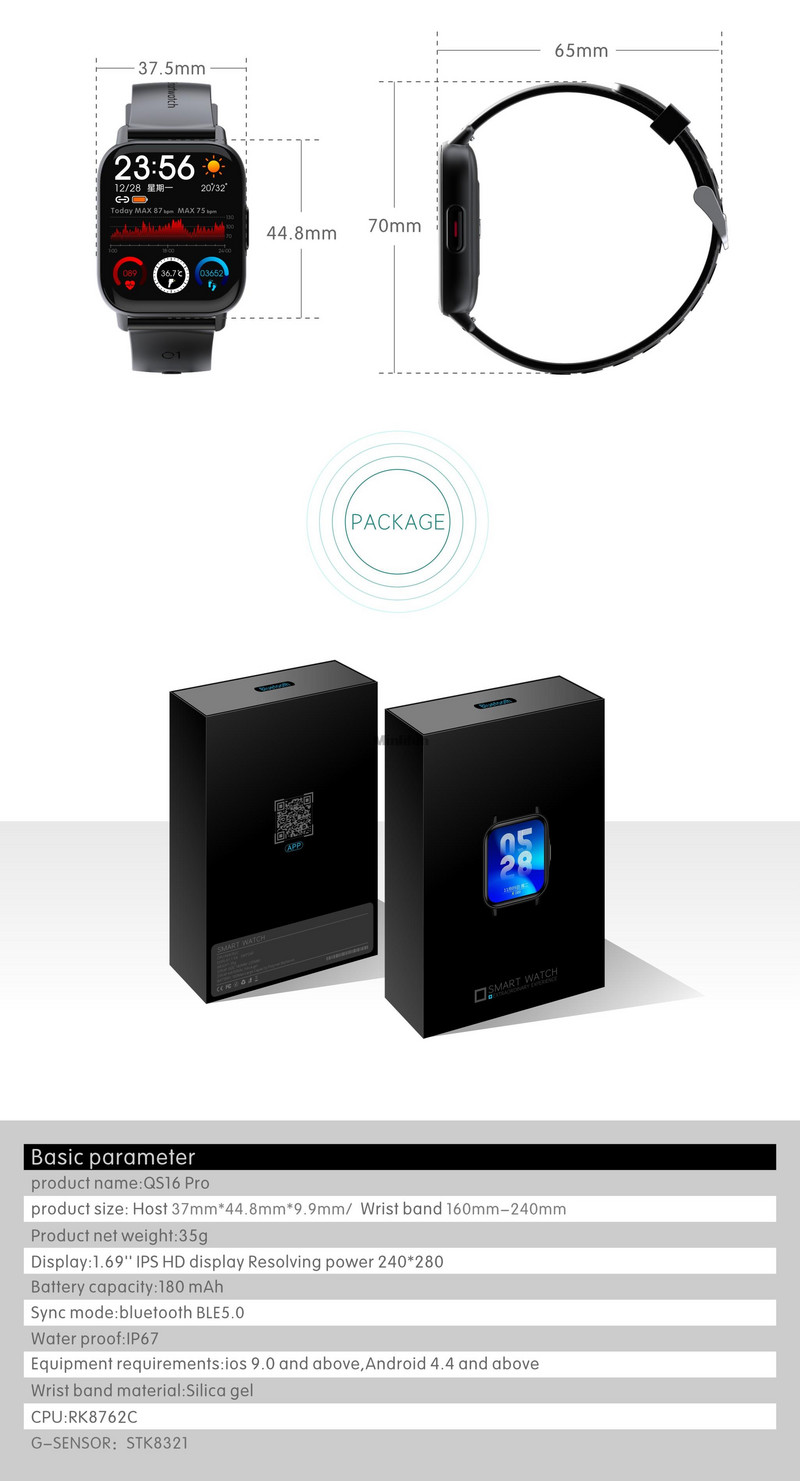 parim QS16 Pro nutikell Mehed vastavad kõnele Fitness Tracker kalkulaator Naiste nutikell naistele meestele Android telefon HD ekraan