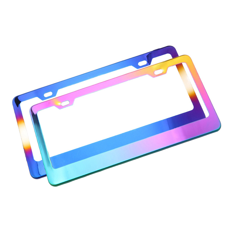 Jdm Car Racing Neo Chrome Ars Albastru Cadru pentru plăcuță de înmatriculare Suport pentru plăcuță de înmatriculare din oțel inoxidabil pentru standardul SUA