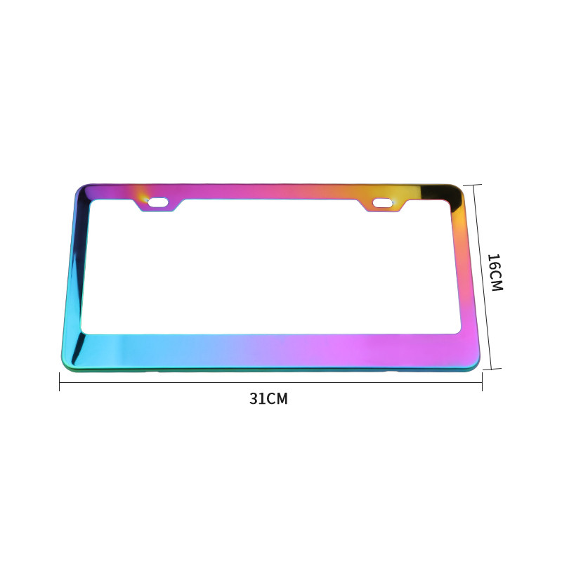 Jdm Car Racing Neo Chrome Ars Albastru Cadru pentru plăcuță de înmatriculare Suport pentru plăcuță de înmatriculare din oțel inoxidabil pentru standardul SUA