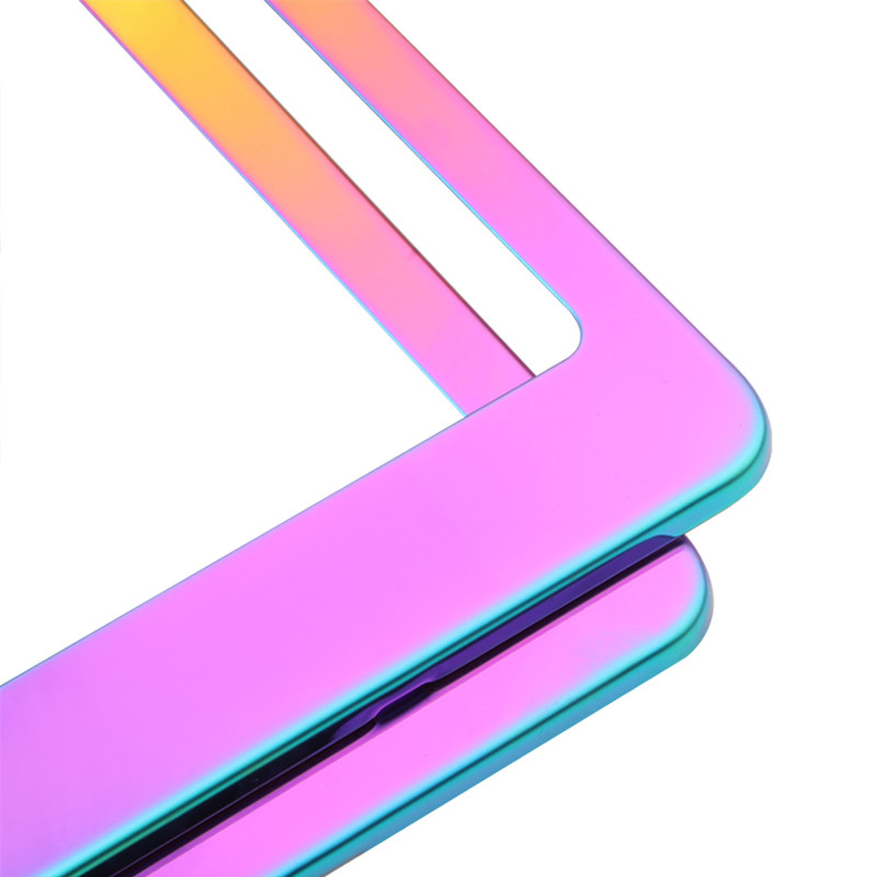 Jdm Car Racing Neo Chrome Ars Albastru Cadru pentru plăcuță de înmatriculare Suport pentru plăcuță de înmatriculare din oțel inoxidabil pentru standardul SUA