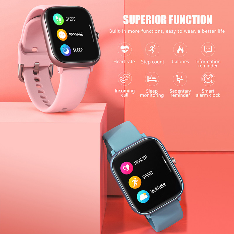 Ceas inteligent de înaltă calitate, rezistent la apă, ceas de 1,4 inci, cu modul multi-sport complet tactil pentru bărbați, monitor de ritm cardiac Fitbit pentru femei