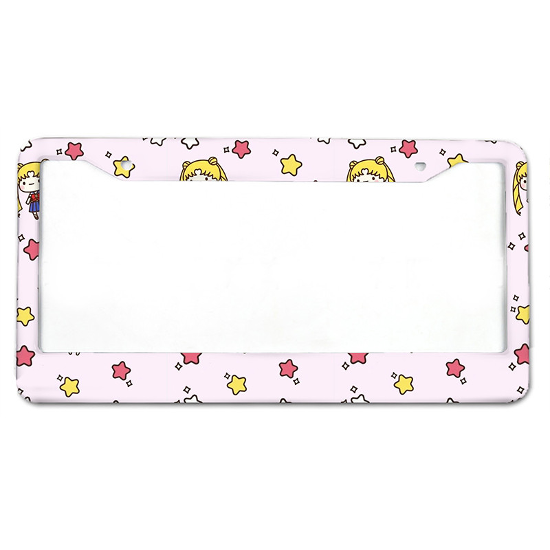 Anime Beauty Girl Sari Ameerika standardse alumiiniumsulamist auto numbrimärgi kate Autotarvikud Veekindel numbrimärgi kate