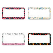 Cute Anime Little Flower Specificație frumoasă din aliaj de aluminiu Husa plăcuței de înmatriculare pentru mașină Accesorii pentru mașină Placă de înmatriculare impermeabilă