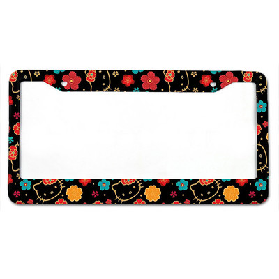 Cute Anime Little Flower Specificație frumoasă din aliaj de aluminiu Husa plăcuței de înmatriculare pentru mașină Accesorii pentru mașină Placă de înmatriculare impermeabilă