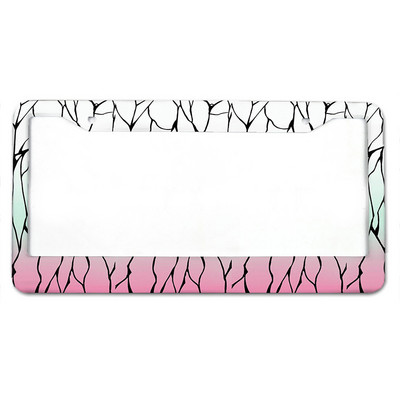 Cute Anime Little Flower Specificație frumoasă din aliaj de aluminiu Husa plăcuței de înmatriculare pentru mașină Accesorii pentru mașină Placă de înmatriculare impermeabilă