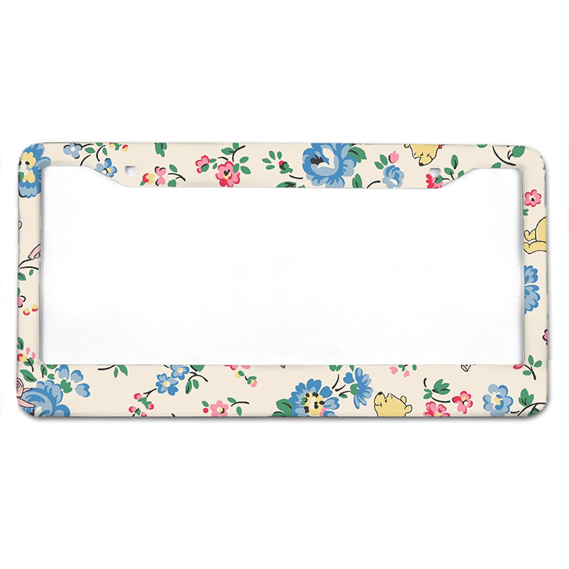 Cute Anime Little Flower Specificație frumoasă din aliaj de aluminiu Husa plăcuței de înmatriculare pentru mașină Accesorii pentru mașină Placă de înmatriculare impermeabilă