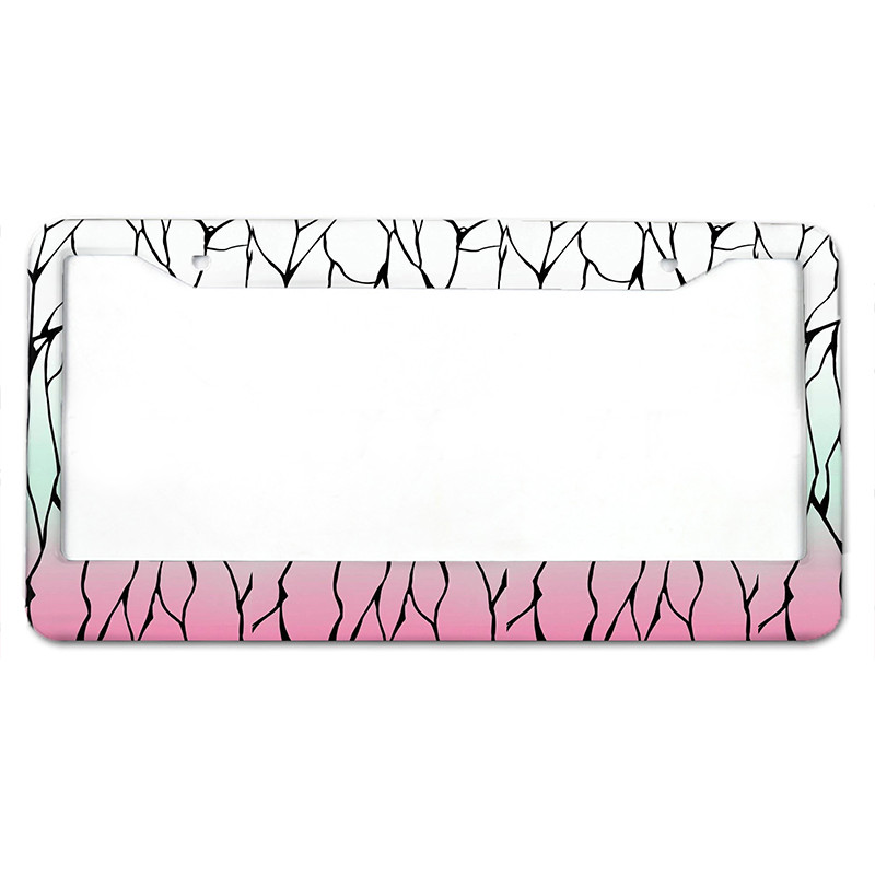 Cute Anime Little Flower Specificație frumoasă din aliaj de aluminiu Husa plăcuței de înmatriculare pentru mașină Accesorii pentru mașină Placă de înmatriculare impermeabilă