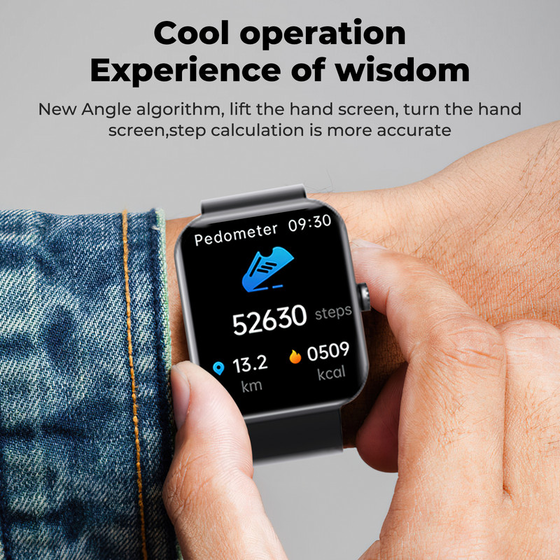 F57L išmanusis sportinis laikrodis 1,91 colio 280*320PX ekranas, daugiafunkcis kraujo dažnio stebėjimo laikrodis Gliukozės širdies režimas Smart F8H2