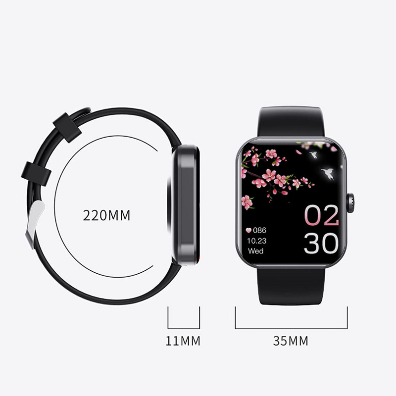 F57L išmanusis sportinis laikrodis 1,91 colio 280*320PX ekranas, daugiafunkcis kraujo dažnio stebėjimo laikrodis Gliukozės širdies režimas Smart F8H2