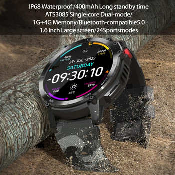 Смарт часовник AMZ C22 Електронен часовник BT Calling Множество спортни режими 1,6 инча Цифров ръчен часовник Спорт на открито