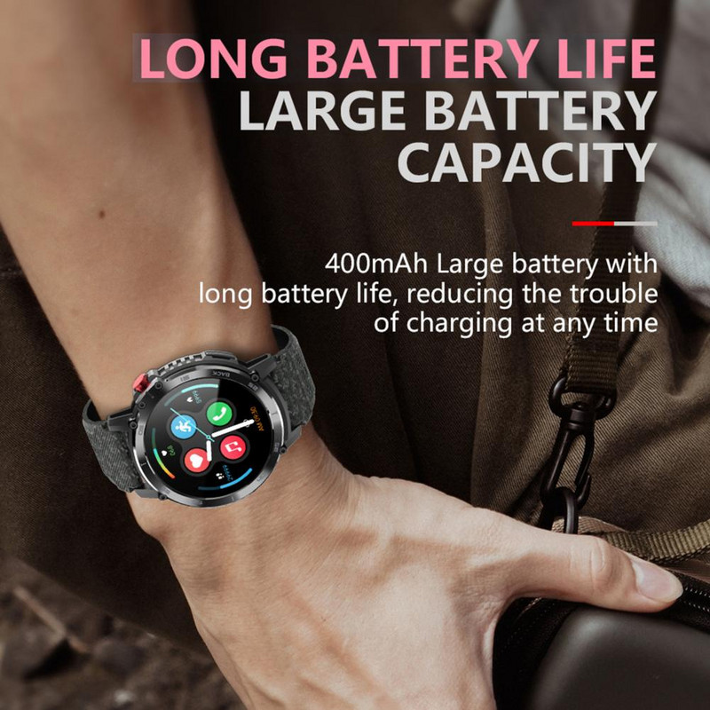 Nutikas käekell AMZ C22 elektrooniline käekell BT, mis helistab mitmele spordirežiimile 1,6-tolline digitaalne käekell välispordiks