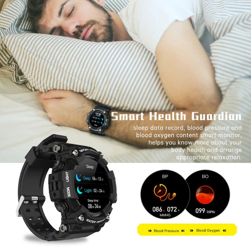 Vastupidav nutikell T6 meestele Raske töö veekindlad kellad Vererõhk Välispordikell