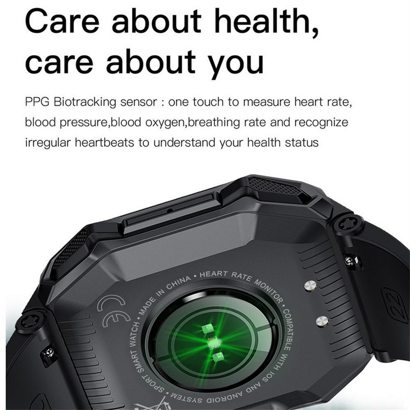 K55 vyriškas išmanusis laikrodis, 1,85 colio ekranas Bluetooth5.0 skambutis 350mah baterija, vandeniui atsparus išmanusis laikrodis širdies ritmo kraujospūdžio monitorius