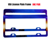 2tk uusim USA standardne roostevabast terasest auto numbrimärgi raam JDM Racing isiksus Blueing Auto numbrimärgi raami jaoks ACC