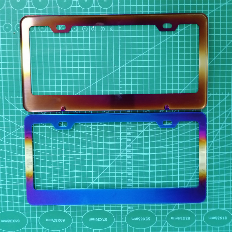 2tk uusim USA standardne roostevabast terasest auto numbrimärgi raam JDM Racing isiksus Blueing Auto numbrimärgi raami jaoks ACC