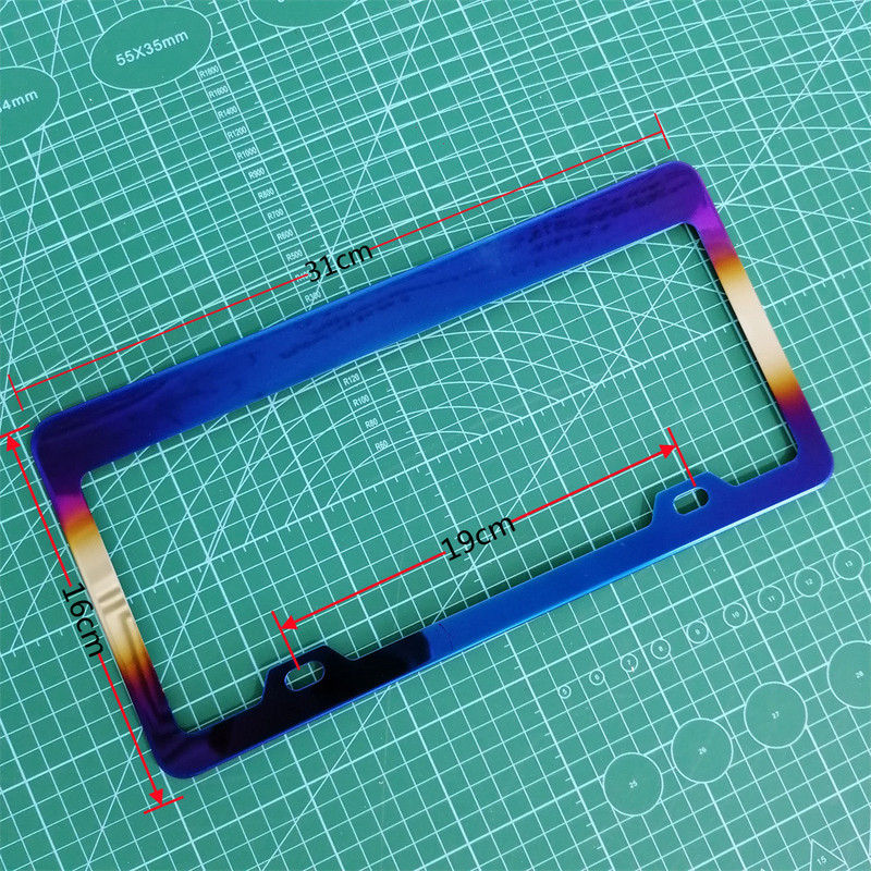 2tk uusim USA standardne roostevabast terasest auto numbrimärgi raam JDM Racing isiksus Blueing Auto numbrimärgi raami jaoks ACC