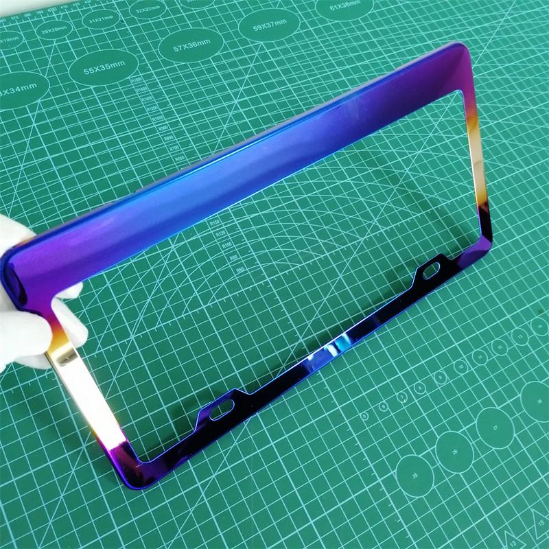 2tk uusim USA standardne roostevabast terasest auto numbrimärgi raam JDM Racing isiksus Blueing Auto numbrimärgi raami jaoks ACC