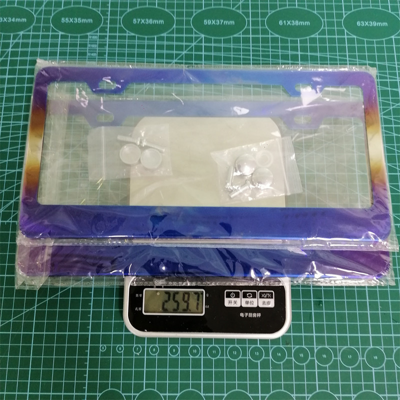 2tk uusim USA standardne roostevabast terasest auto numbrimärgi raam JDM Racing isiksus Blueing Auto numbrimärgi raami jaoks ACC