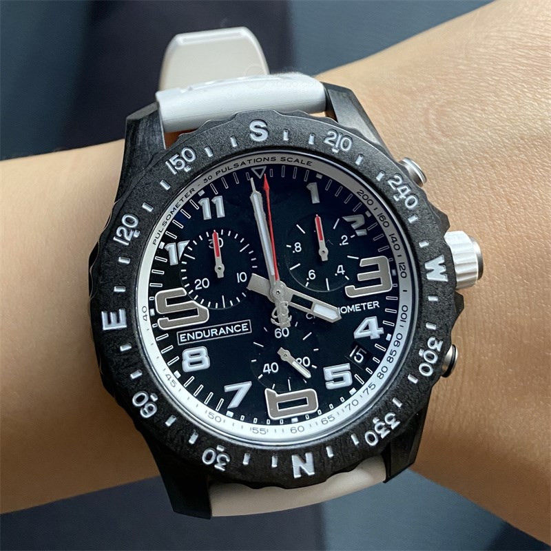 Nouă calitate de marcă ocazional modă profesională Endurance Series bărbați multifuncțional cronograf curea din silicon ceas sport fierbinte