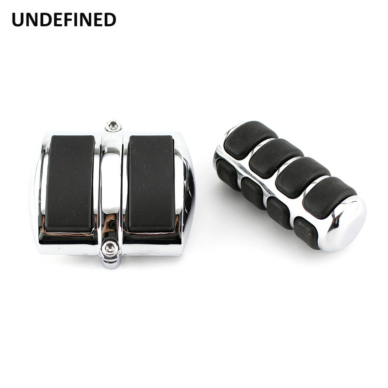 Κάλυμμα πεντάλ αλλαγής ταχυτήτων μοτοσικλέτας & κάλυμμα τακακιών πίσω φρένου για Honda Yamaha V-Star 650 950 1300 Shadow 600 750 1100 Chrome