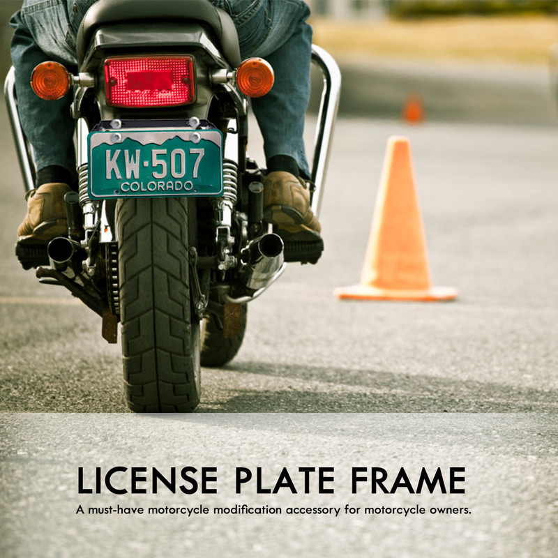 Valstybinio numerio ženklo rėmo laikiklis Reguliuojamas lydinio motociklas, lankstus nerūdijančio plieno rėmai, motociklų laikiklio priedai, pedalas