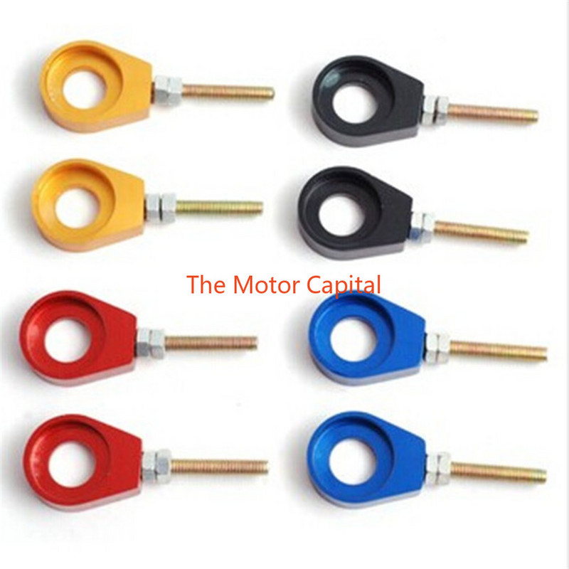 110cc 125cc 140cc aliuminio grandinės įtempiklio reguliatorius Dirt Bike Pit ATV motociklo paspirtukas 12mm arba 15mm galinio rato ašies anga