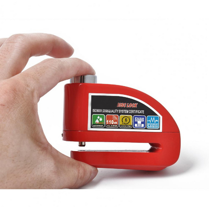 Pidurilukk Kõrge detsibelliga alarm laia kasutusalaga sulamist vargusevastane rolleri lukk mootorrattale
