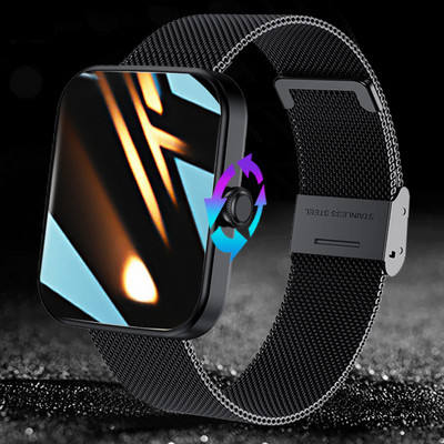 ChiBear Bluetooth Call Έξυπνο Ρολόι Ανδρικό Γυναικείο PPG Παρακολούθηση καρδιακών παλμών Περιστροφικό κουμπί αδιάβροχο Smartwatch Man Fitness Tracker+Box