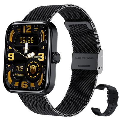 ChiBear Bluetooth Call Smart Watch Bărbați Femei PPG Monitor de ritm cardiac Buton rotativ Smartwatch impermeabil pentru bărbați Fitness Tracker + Cutie