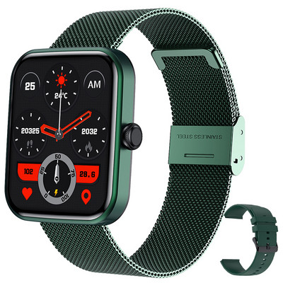 ChiBear Bluetooth Call Smart Watch Bărbați Femei PPG Monitor de ritm cardiac Buton rotativ Smartwatch impermeabil pentru bărbați Fitness Tracker + Cutie