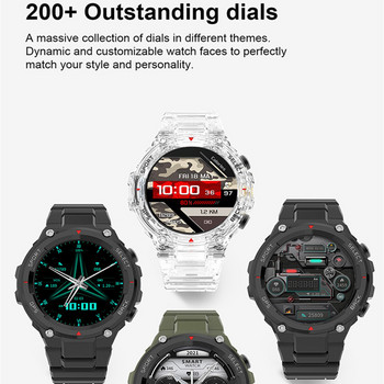 Έξυπνο ρολόι DT5 Sport 1,45 ιντσών Always on Men Bluetooth Call Compass Οθόνη HD Έξυπνο ρολόι παρακολούθησης καρδιακών παλμών GPS