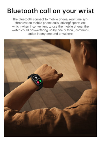 Смарт часовник Ultra за мъже Фитнес часовник 1,96-инчов екран Bluetooth Call Smartwatche IP67 Weriless Charging Business Smartwatch
