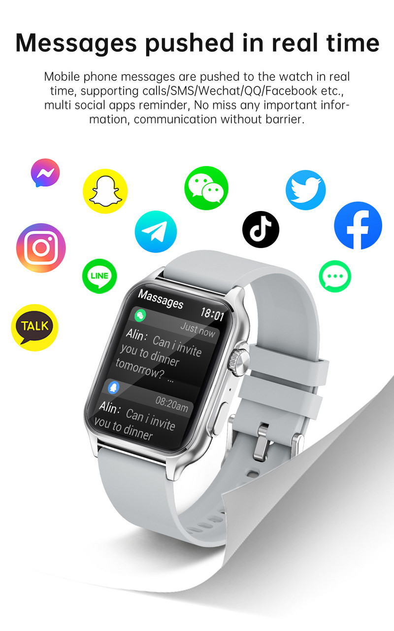 Nutikas käekell Ultra For Men Fitness Watch 1,96-tolline ekraan Bluetooth-kõnega nutikell IP67 Weriless laadimisega äriline nutikell