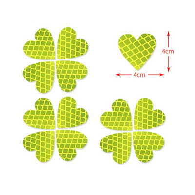 12 tükki südamekujulise komplekti kohta Automaatne välisilme universaalne ohutusmärk Helkurteip Mootorratta helkurautokleebised