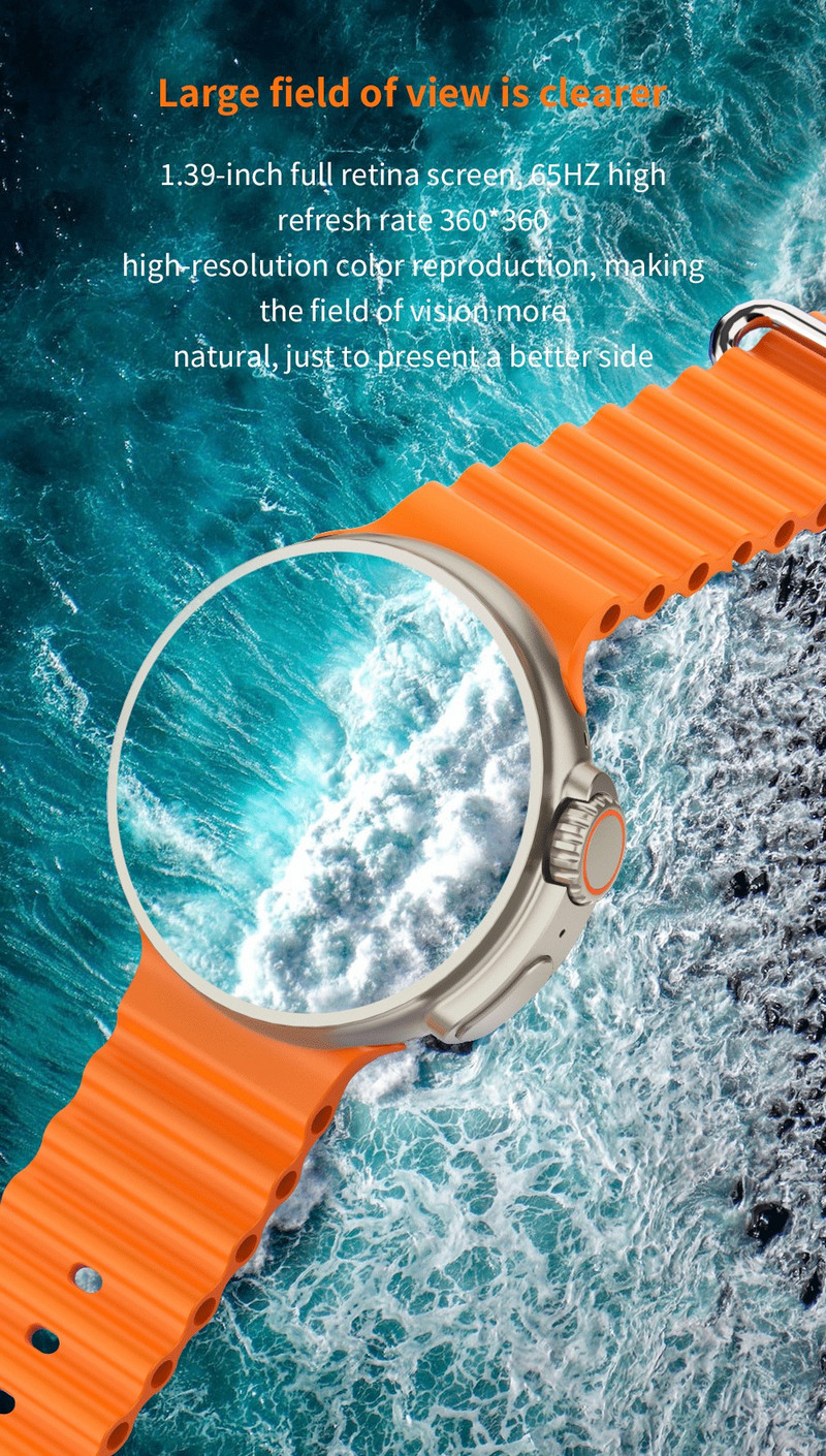 2023 K9 Ultra Pro ümara ekraaniga nutikell 1,39-tollise ekraaniga Bluetooth-kõne juhtmevaba laadimine veekindel spordiraja nutikell