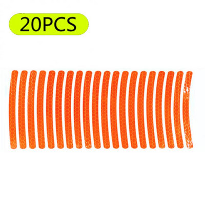 20 komada šarenih reflektirajućih traka naljepnica za glavčinu kotača automobila motocikla Naljepnica za stil automobila Naljepnica za auto moto dekor naljepnice Dodatna oprema