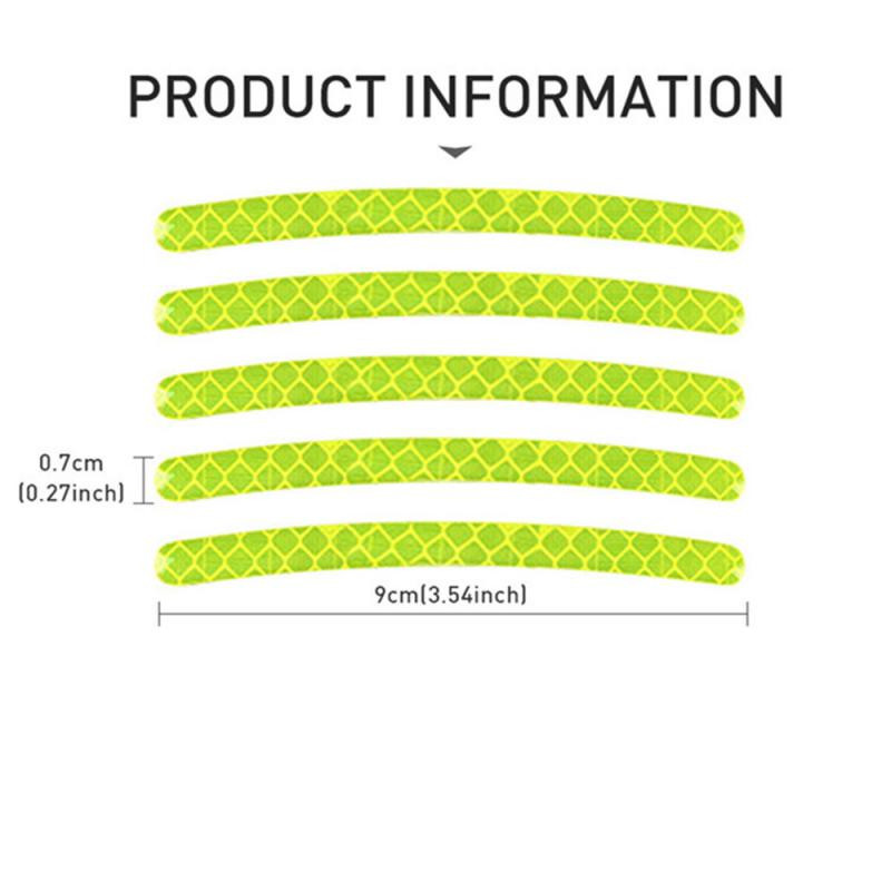 20 komada šarenih reflektirajućih traka naljepnica za glavčinu kotača automobila motocikla Naljepnica za stil automobila Naljepnica za auto moto dekor naljepnice Dodatna oprema