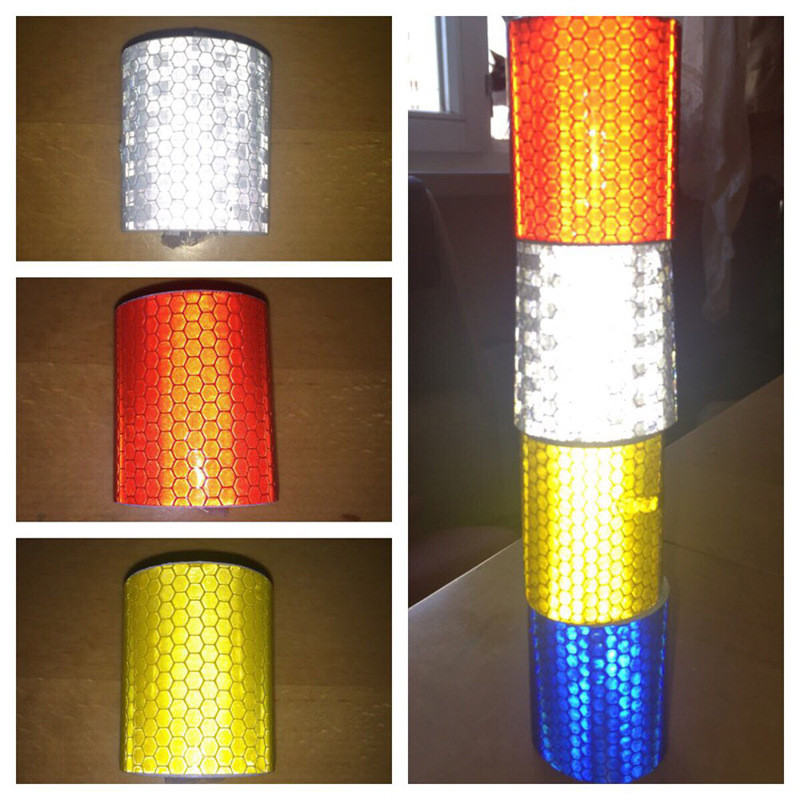 Automobilio šviesą atspindinčios juostos lipdukas Saugos ženklas Auto Motociklo Lipdukas Automobilis Lipnus įspėjamasis apsauginės juostelės lipdukai 5*100cm