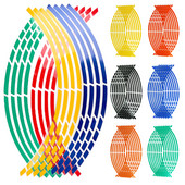 16 τμχ/σετ Αυτοκόλλητα ελαστικών τροχών αυτοκινήτου μοτοσικλέτας Ανακλαστική ταινία ζάντας που ταιριάζει για πλήμνες τροχών 18 ιντσών Αξεσουάρ μοτοσικλέτας Αυτοκόλλητα αυτοκινήτου