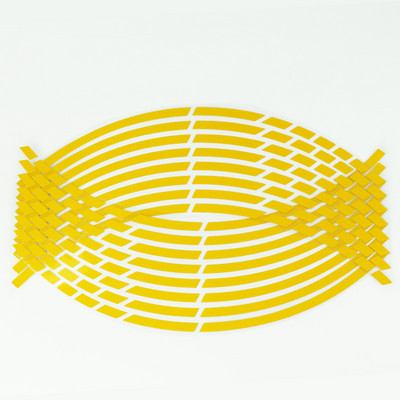 16 τμχ/σετ Αυτοκόλλητα ελαστικών τροχών αυτοκινήτου μοτοσικλέτας Ανακλαστική ταινία ζάντας που ταιριάζει για πλήμνες τροχών 18 ιντσών Αξεσουάρ μοτοσικλέτας Αυτοκόλλητα αυτοκινήτου