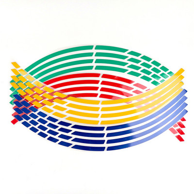 16 τμχ/σετ Αυτοκόλλητα ελαστικών τροχών αυτοκινήτου μοτοσικλέτας Ανακλαστική ταινία ζάντας που ταιριάζει για πλήμνες τροχών 18 ιντσών Αξεσουάρ μοτοσικλέτας Αυτοκόλλητα αυτοκινήτου