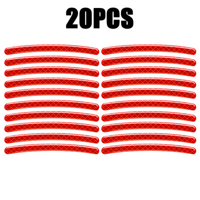 Automobilių šviesą atspindinčios juostelės Lipdukai Automobilis Motociklas Ratų Stebulės Dekoras Lipdukai Lipdukai Saugos Vairavimo Įspėjimas Lipdukas Auto Priedai 20vnt.