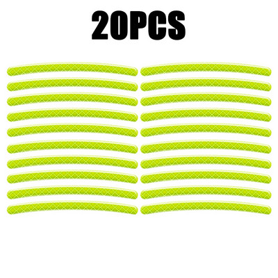 Automobilių šviesą atspindinčios juostelės Lipdukai Automobilis Motociklas Ratų Stebulės Dekoras Lipdukai Lipdukai Saugos Vairavimo Įspėjimas Lipdukas Auto Priedai 20vnt.