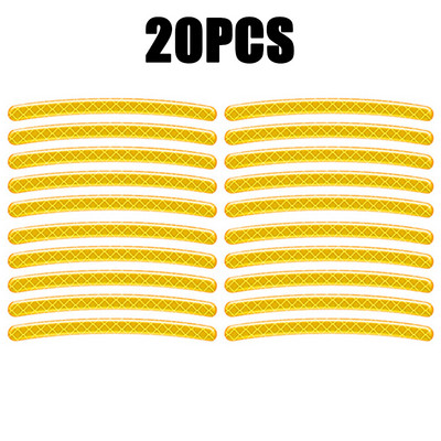 Automobilių šviesą atspindinčios juostelės Lipdukai Automobilis Motociklas Ratų Stebulės Dekoras Lipdukai Lipdukai Saugos Vairavimo Įspėjimas Lipdukas Auto Priedai 20vnt.