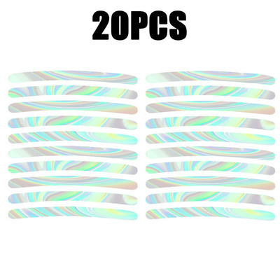 Automobilių šviesą atspindinčios juostelės Lipdukai Automobilis Motociklas Ratų Stebulės Dekoras Lipdukai Lipdukai Saugos Vairavimo Įspėjimas Lipdukas Auto Priedai 20vnt.