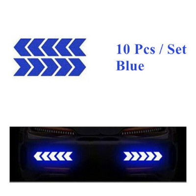 10vnt/rinkinys rodyklę atspindintis kūno lipdukas vandeniui atsparus saugos įspėjimas universalus šviesą atspindintis lipdukas atspindinti plėvelė